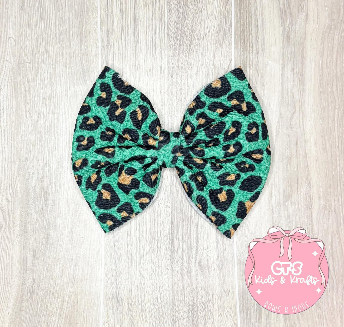 Teal cheetah- 5 inch