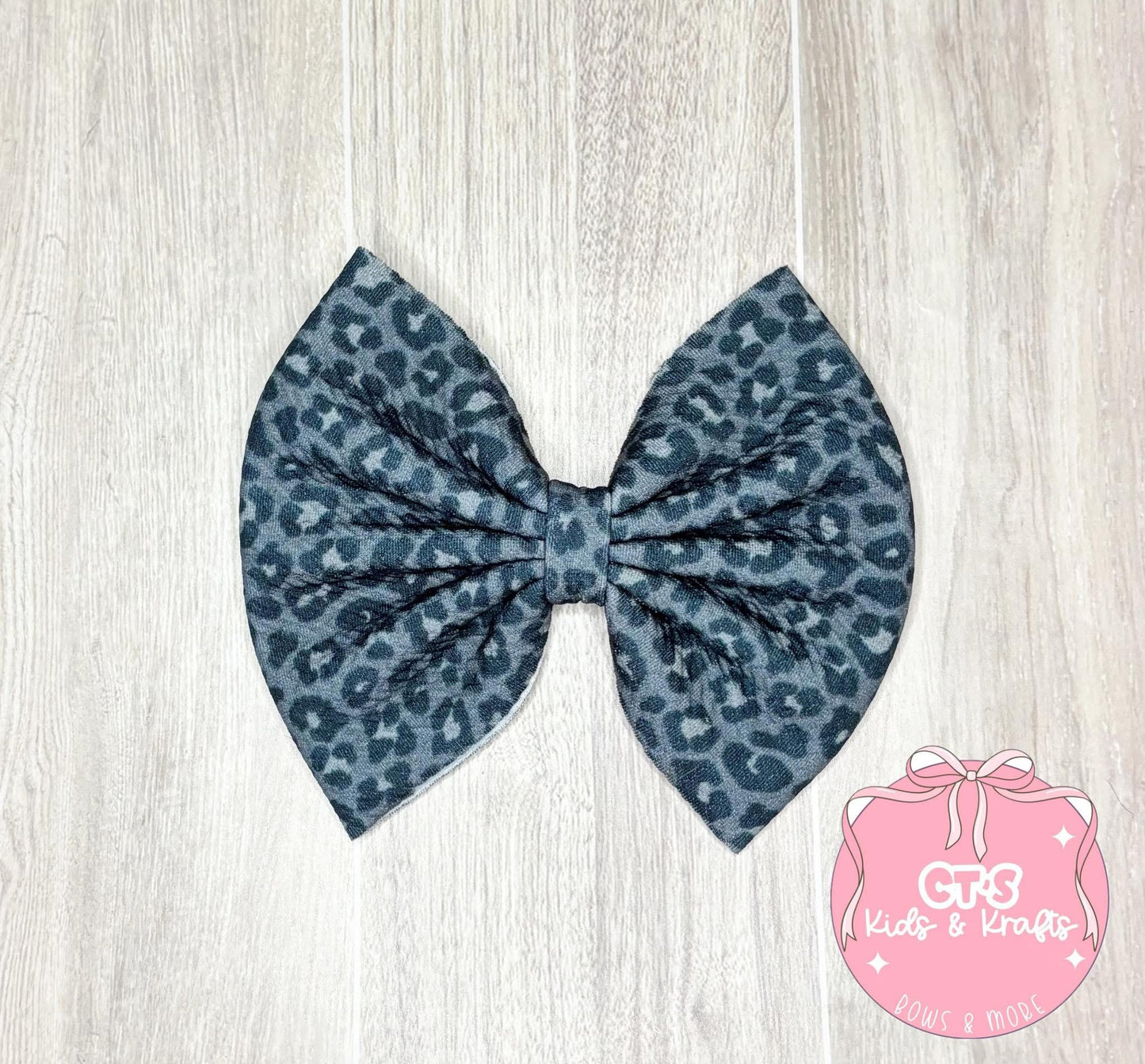 Black/ gray cheetah- 5 inch