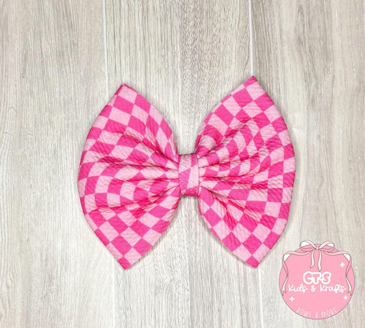 Pink checkers- 5 inch