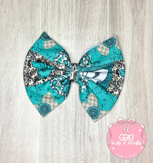 Teal western- 5 inch