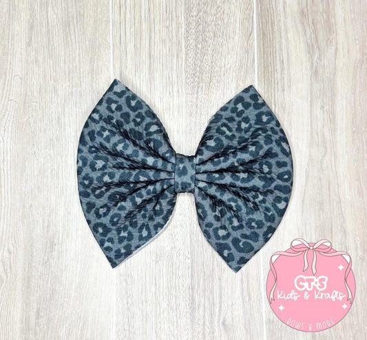 Black/ gray cheetah- 5 inch