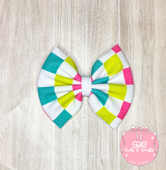 Neon checkers- 5 inch